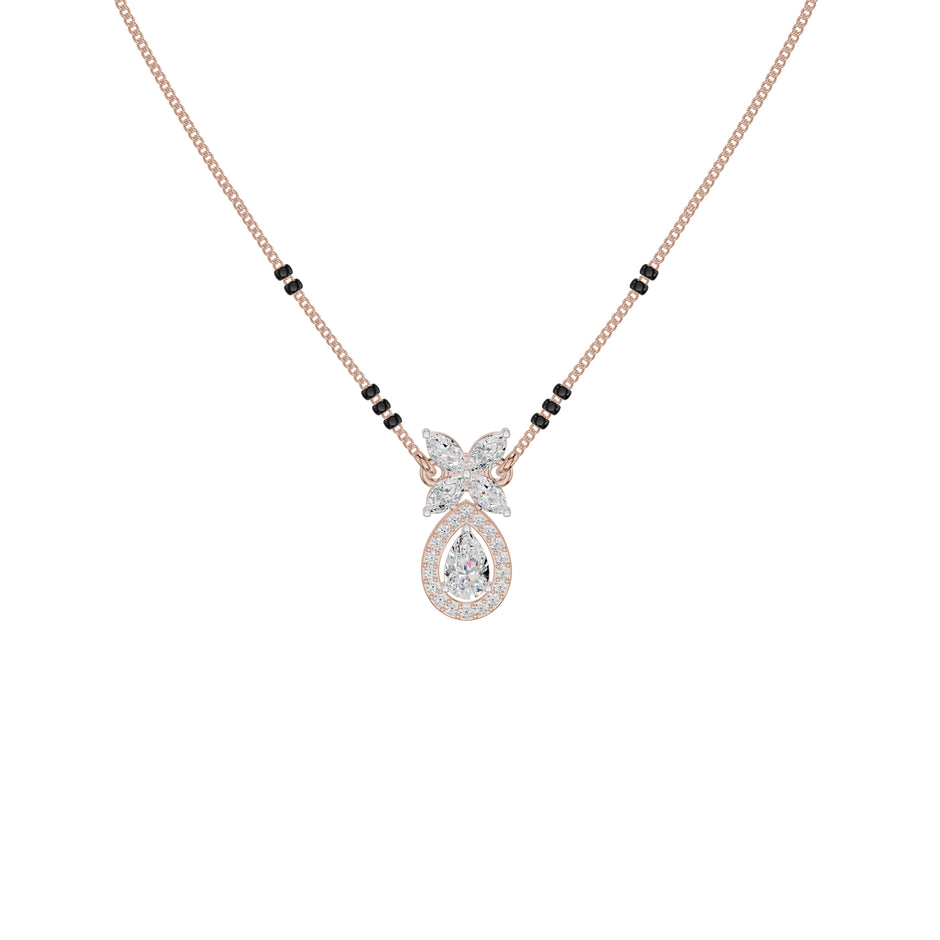 Stunning Flora Diamond Mangalsutra 18 KT / Rose Gold