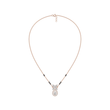 Stunning Flora Diamond Mangalsutra 18 KT / Rose Gold