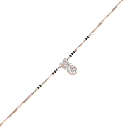 Stunning Flora Diamond Mangalsutra 18 KT / Rose Gold