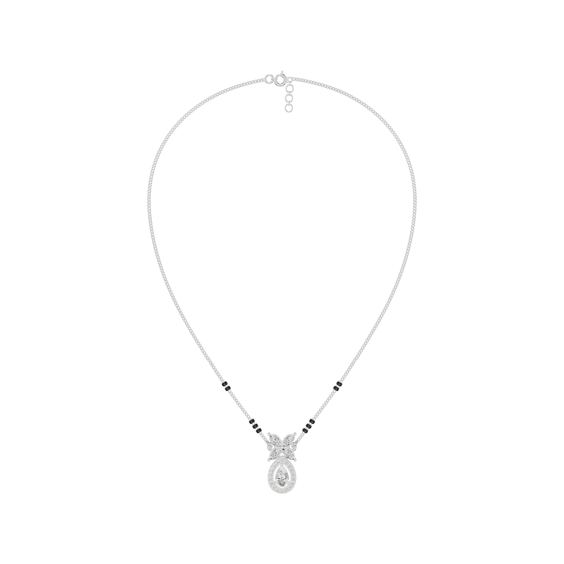 Stunning Flora Diamond Mangalsutra 18 KT / White Gold