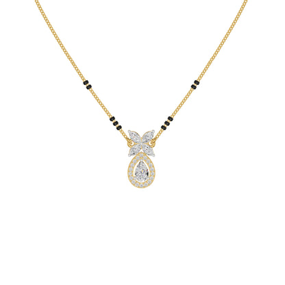 Stunning Flora Diamond Mangalsutra 18 KT / Yellow Gold