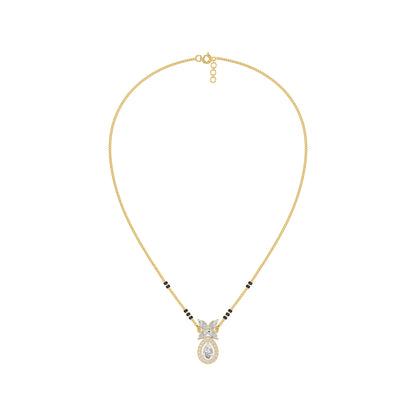 Stunning Flora Diamond Mangalsutra 18 KT / Yellow Gold