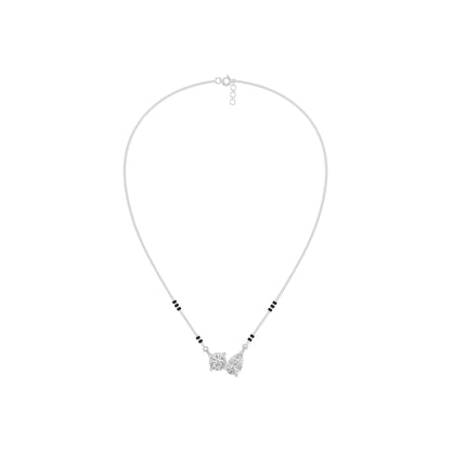 Pear & Round Solitaire Diamond Mangalsutra