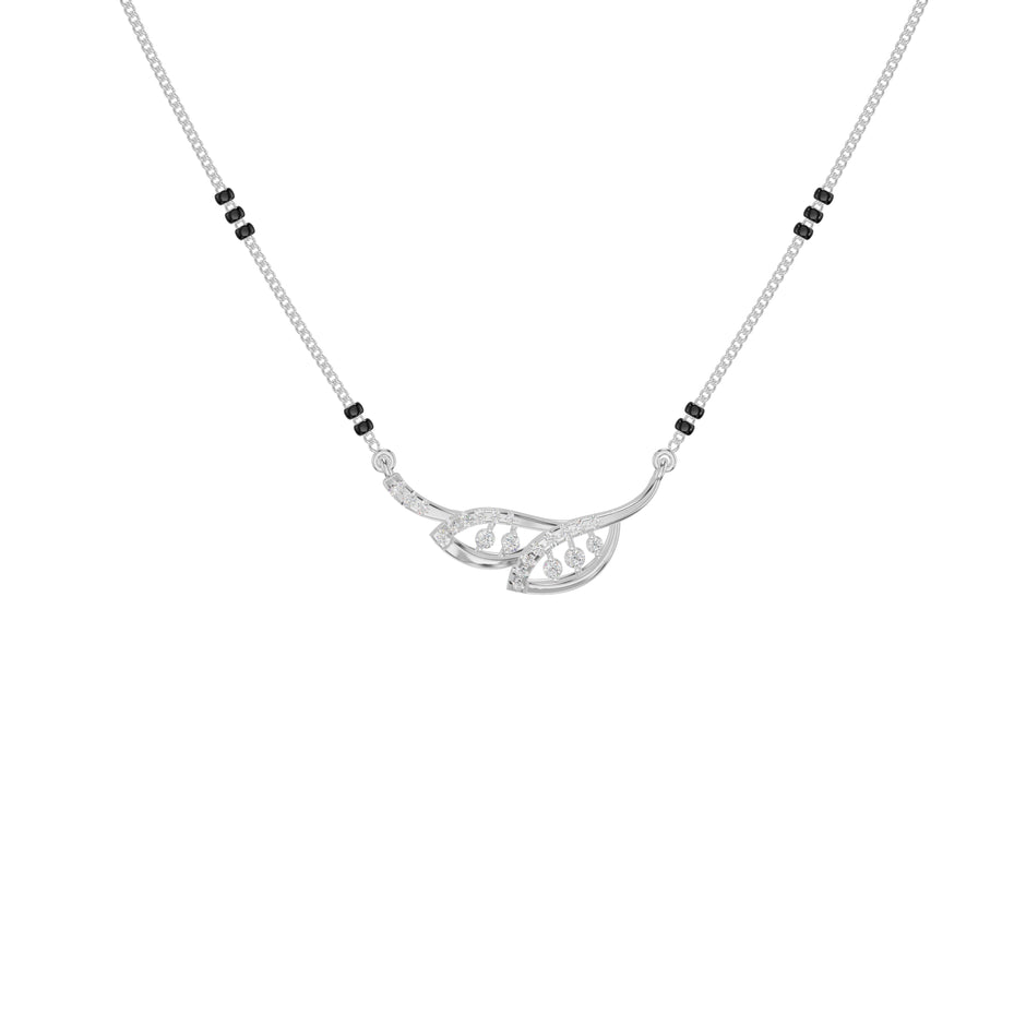 Luxe Embrace Diamond Mangalsutra 18 KT / White Gold