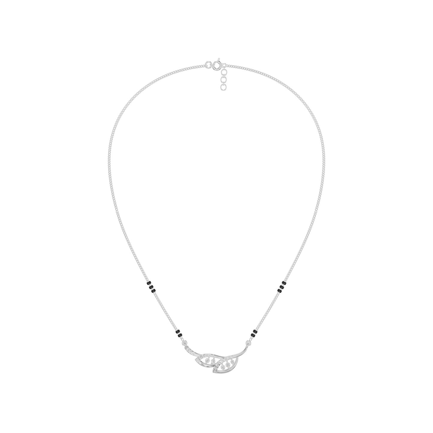 Luxe Embrace Diamond Mangalsutra 18 KT / White Gold