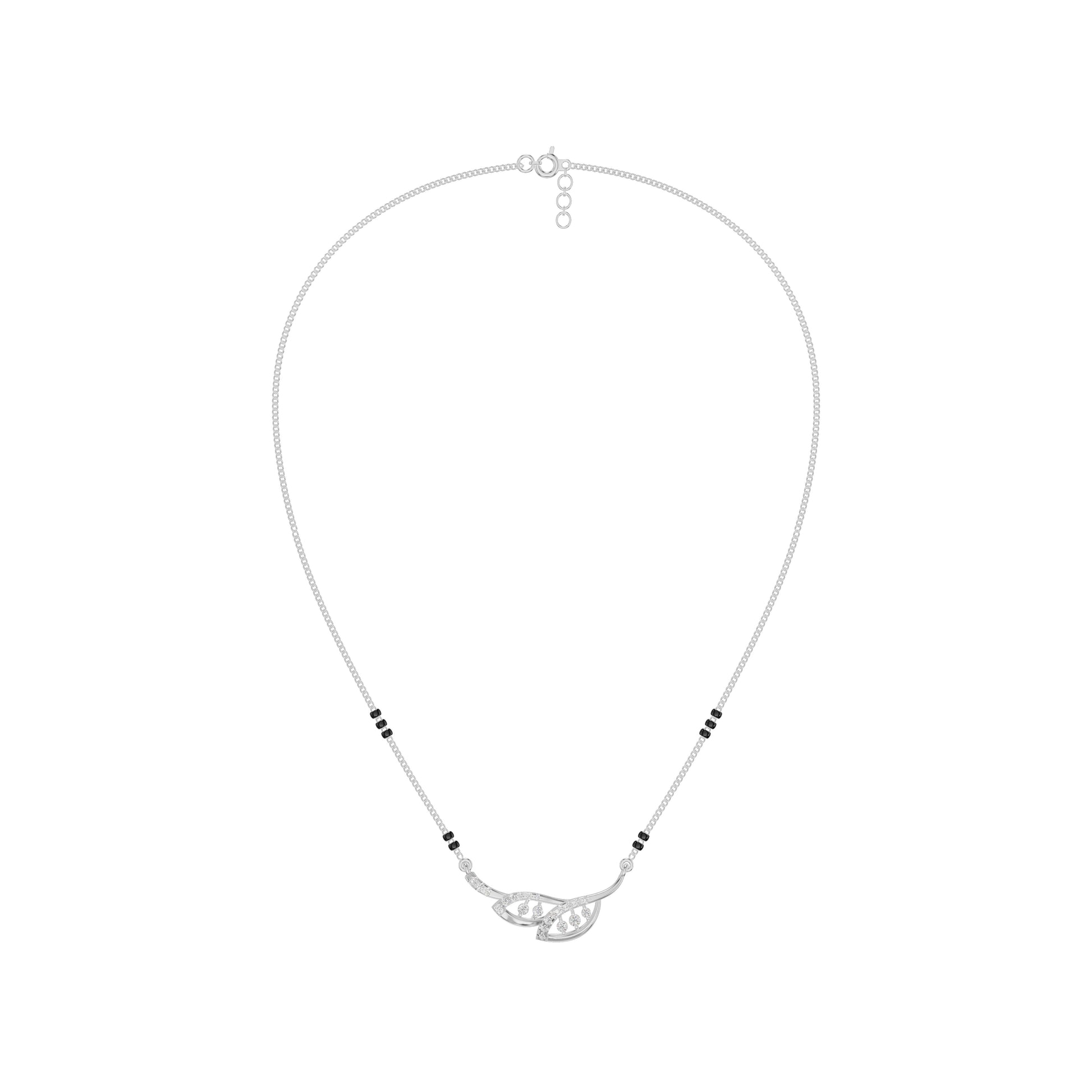 Luxe Embrace Diamond Mangalsutra 18 KT / White Gold