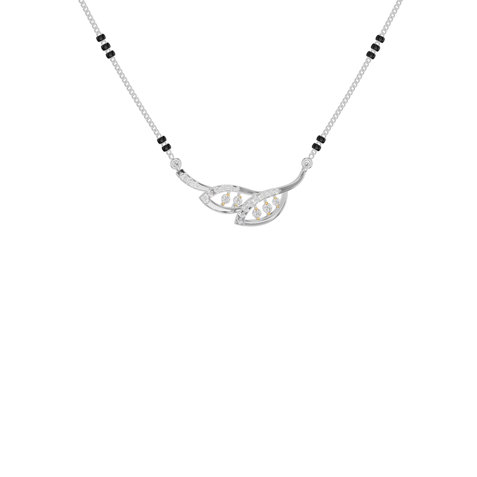 Luxe Embrace Diamond Mangalsutra 18 KT / White Gold