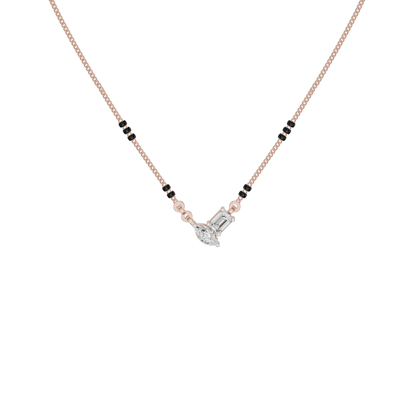 Toi et Moi Diamond Mangalsutra 18 KT / Rose Gold