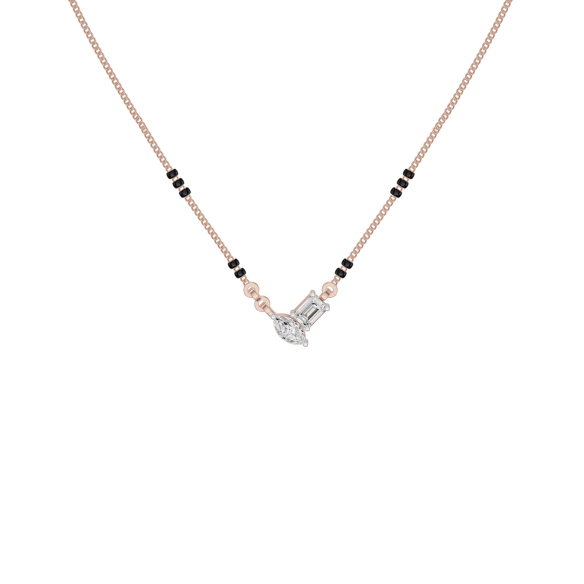Toi et Moi Diamond Mangalsutra 18 KT / Rose Gold