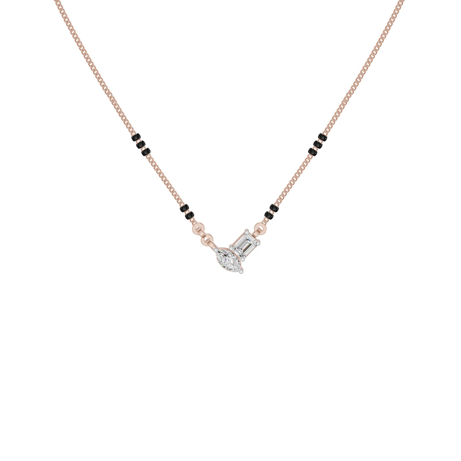 Toi et Moi Diamond Mangalsutra 18 KT / Rose Gold