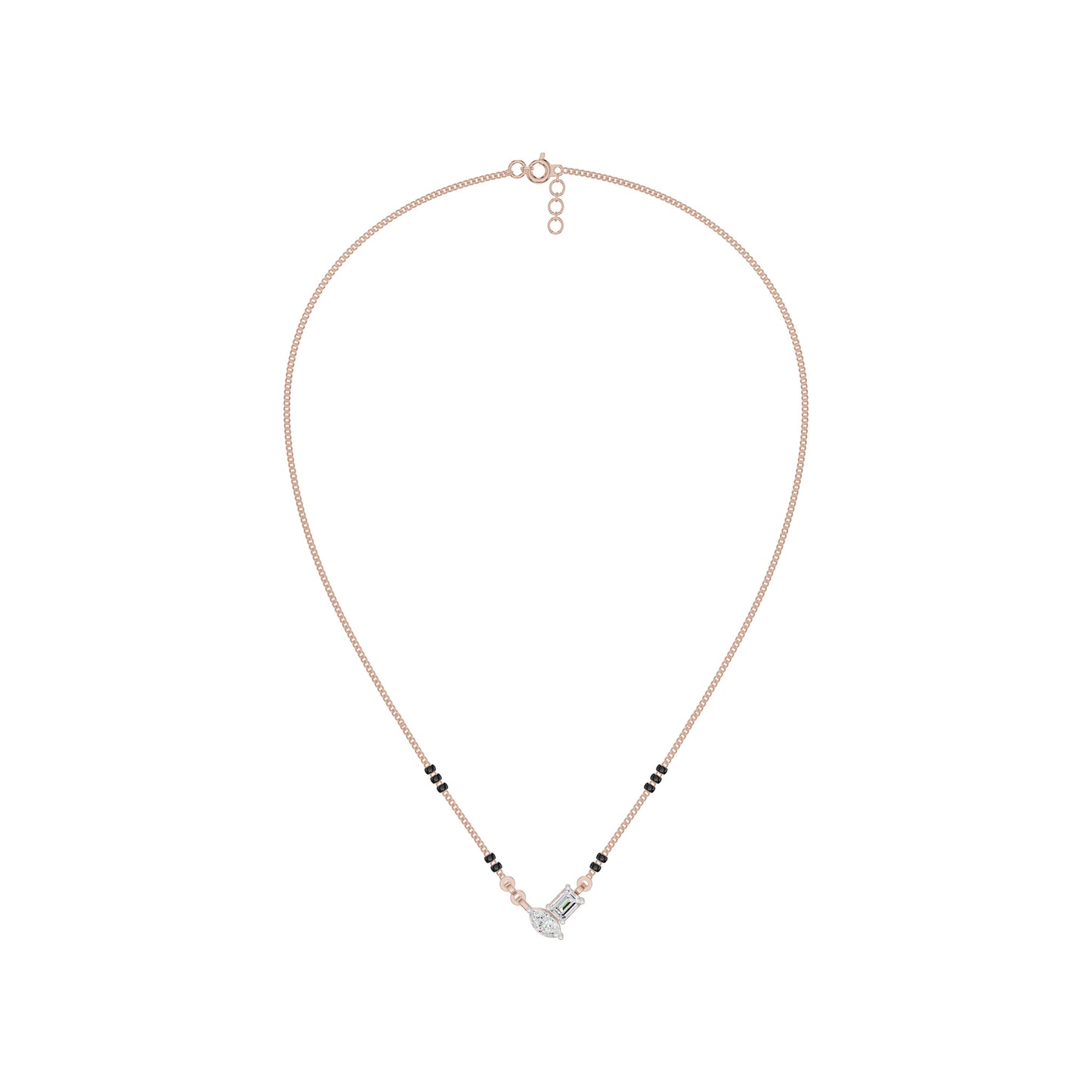 Toi et Moi Diamond Mangalsutra 18 KT / Rose Gold