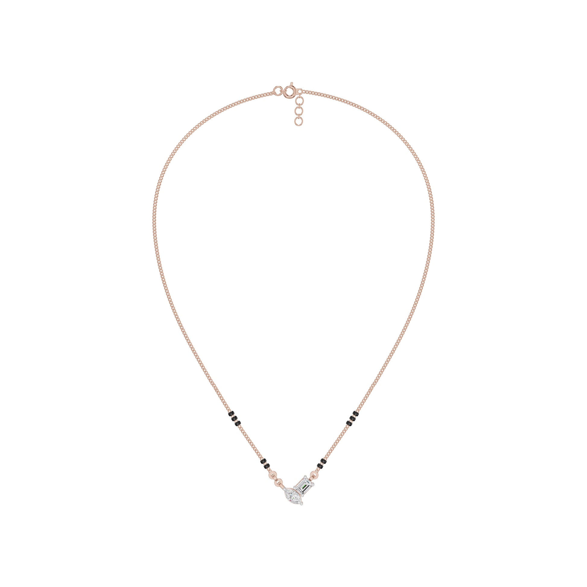 Toi et Moi Diamond Mangalsutra 18 KT / Rose Gold