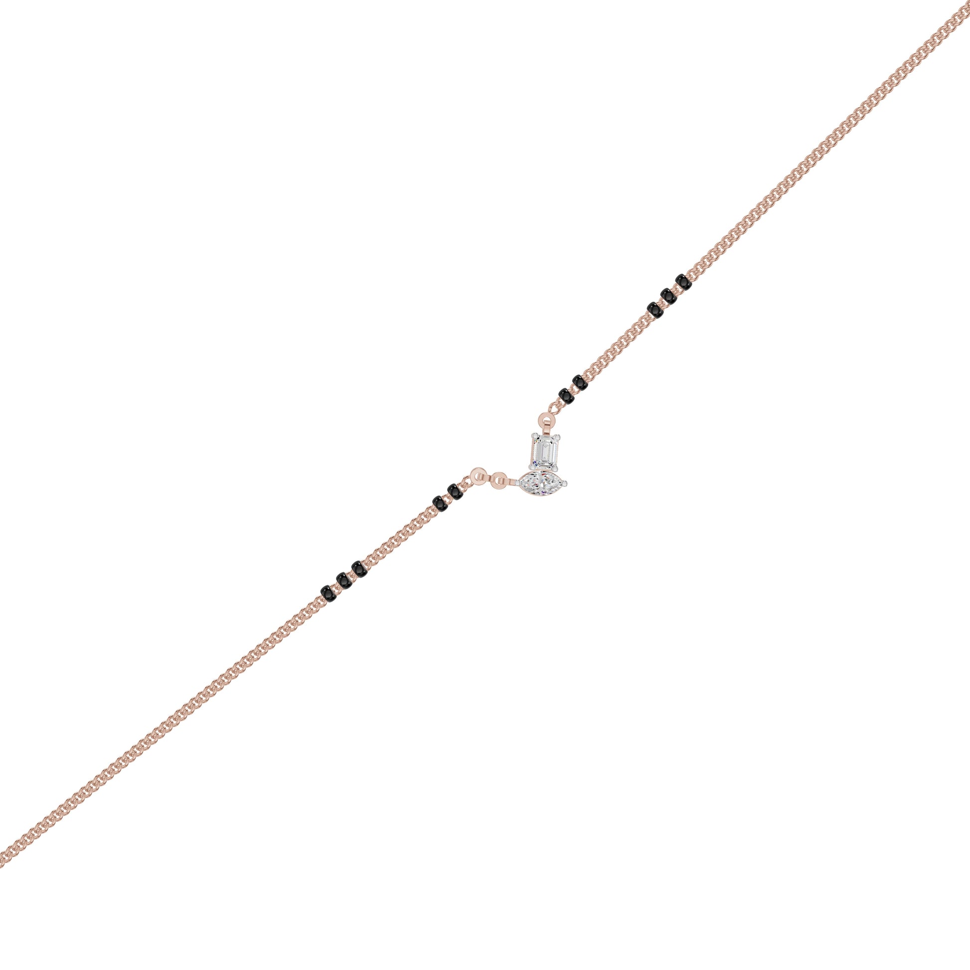 Toi et Moi Diamond Mangalsutra 18 KT / Rose Gold