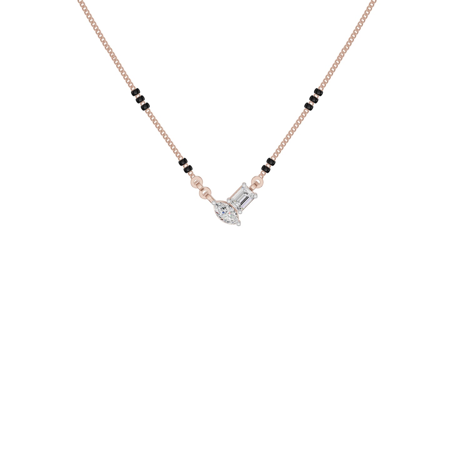 Toi et Moi Diamond Mangalsutra 18 KT / Rose Gold
