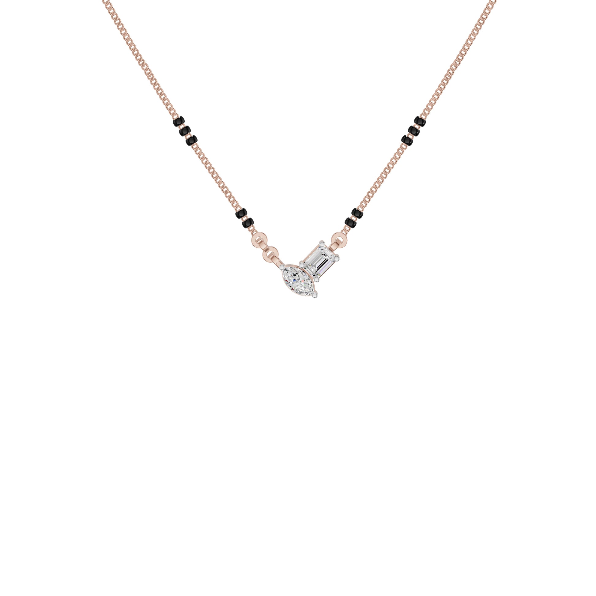 Toi et Moi Diamond Mangalsutra 18 KT / Rose Gold