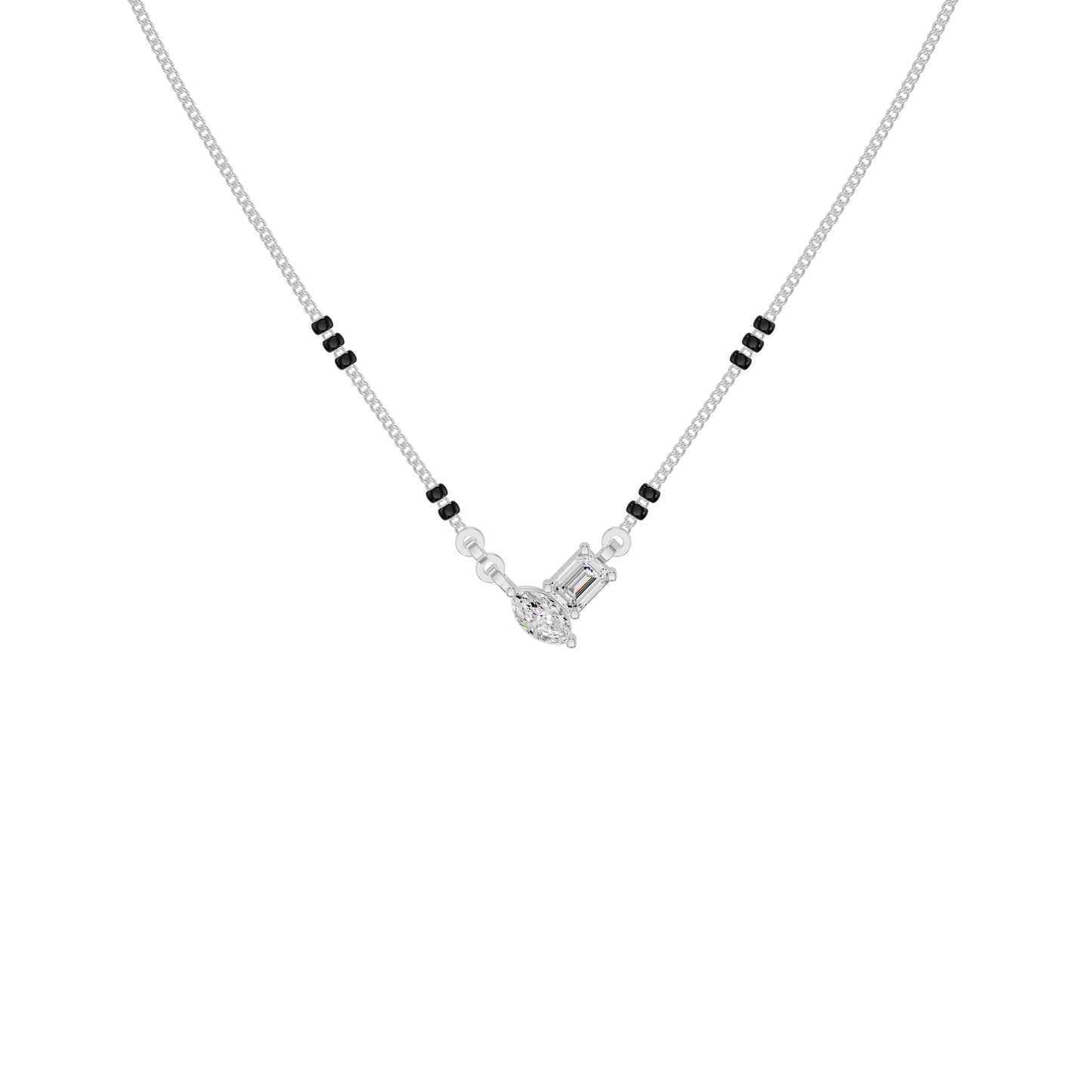 Toi et Moi Diamond Mangalsutra 18 KT / White Gold