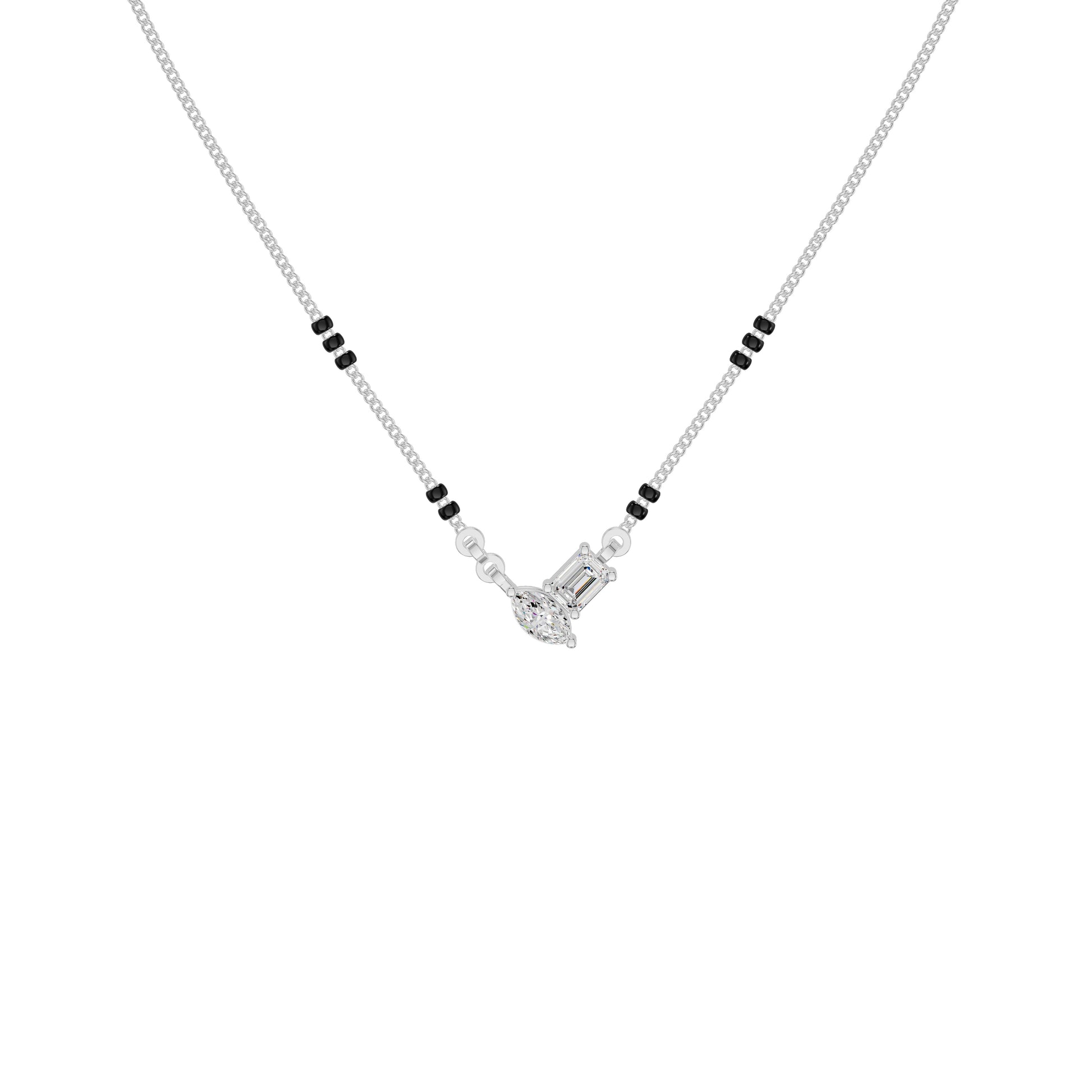 Toi et Moi Diamond Mangalsutra 18 KT / White Gold