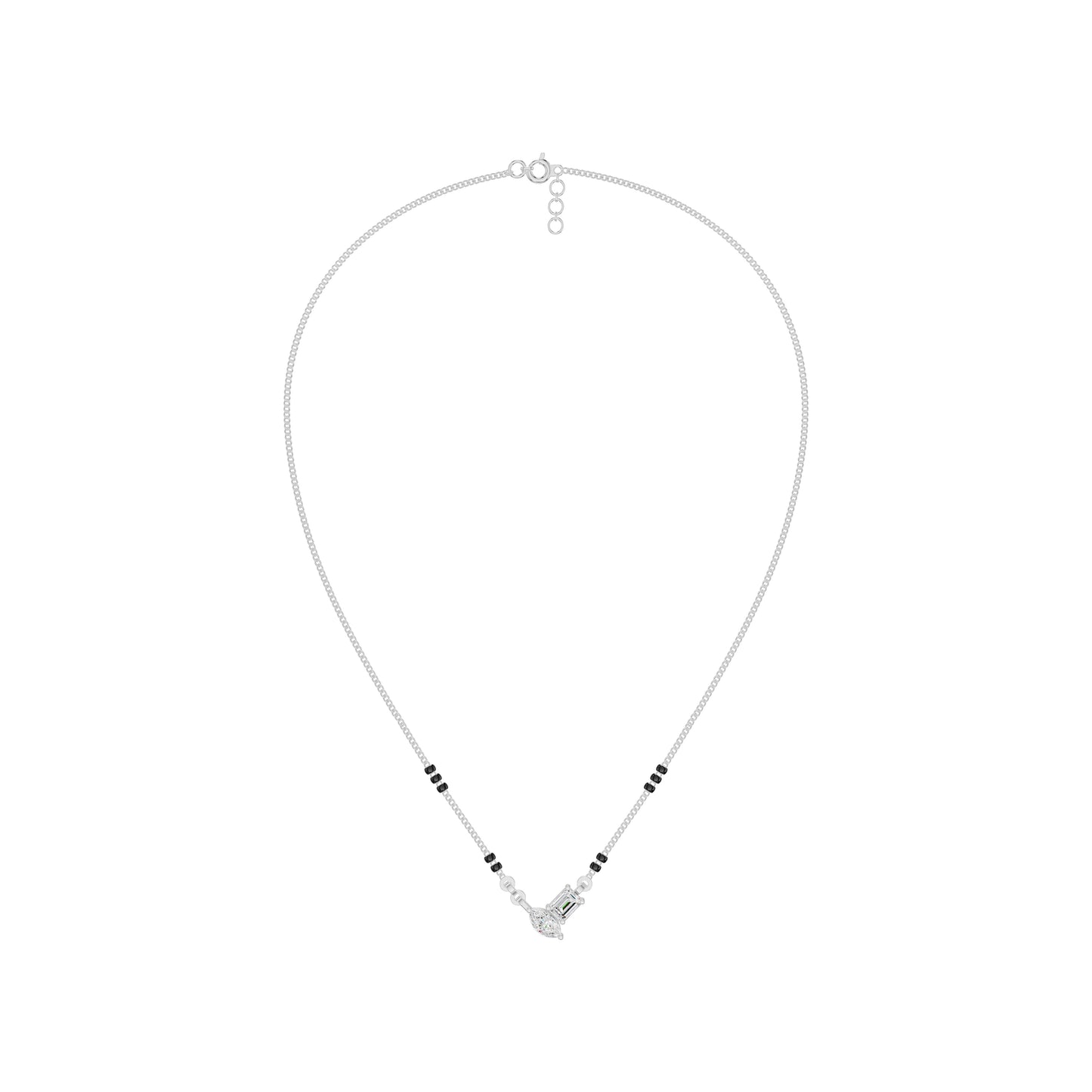 Toi et Moi Diamond Mangalsutra 18 KT / White Gold