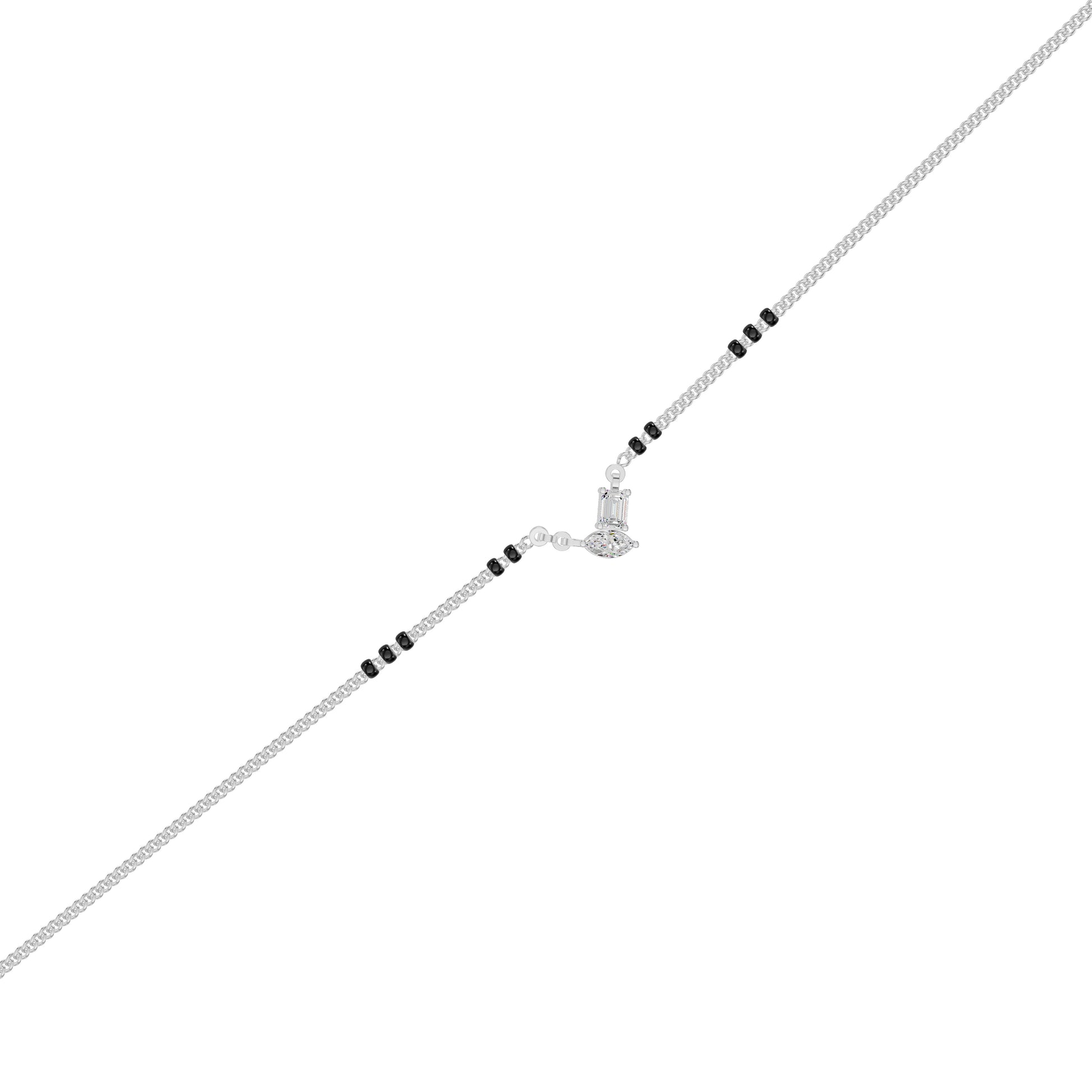 Toi et Moi Diamond Mangalsutra 18 KT / White Gold