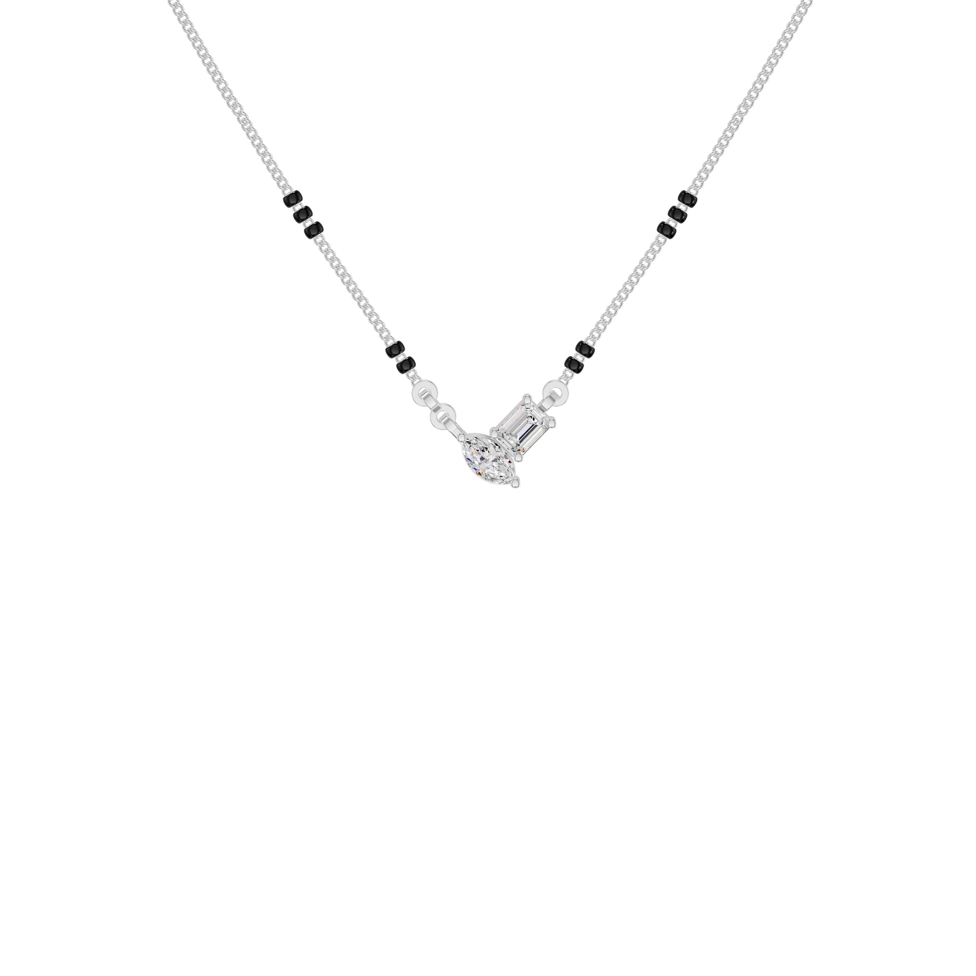 Toi et Moi Diamond Mangalsutra 18 KT / White Gold