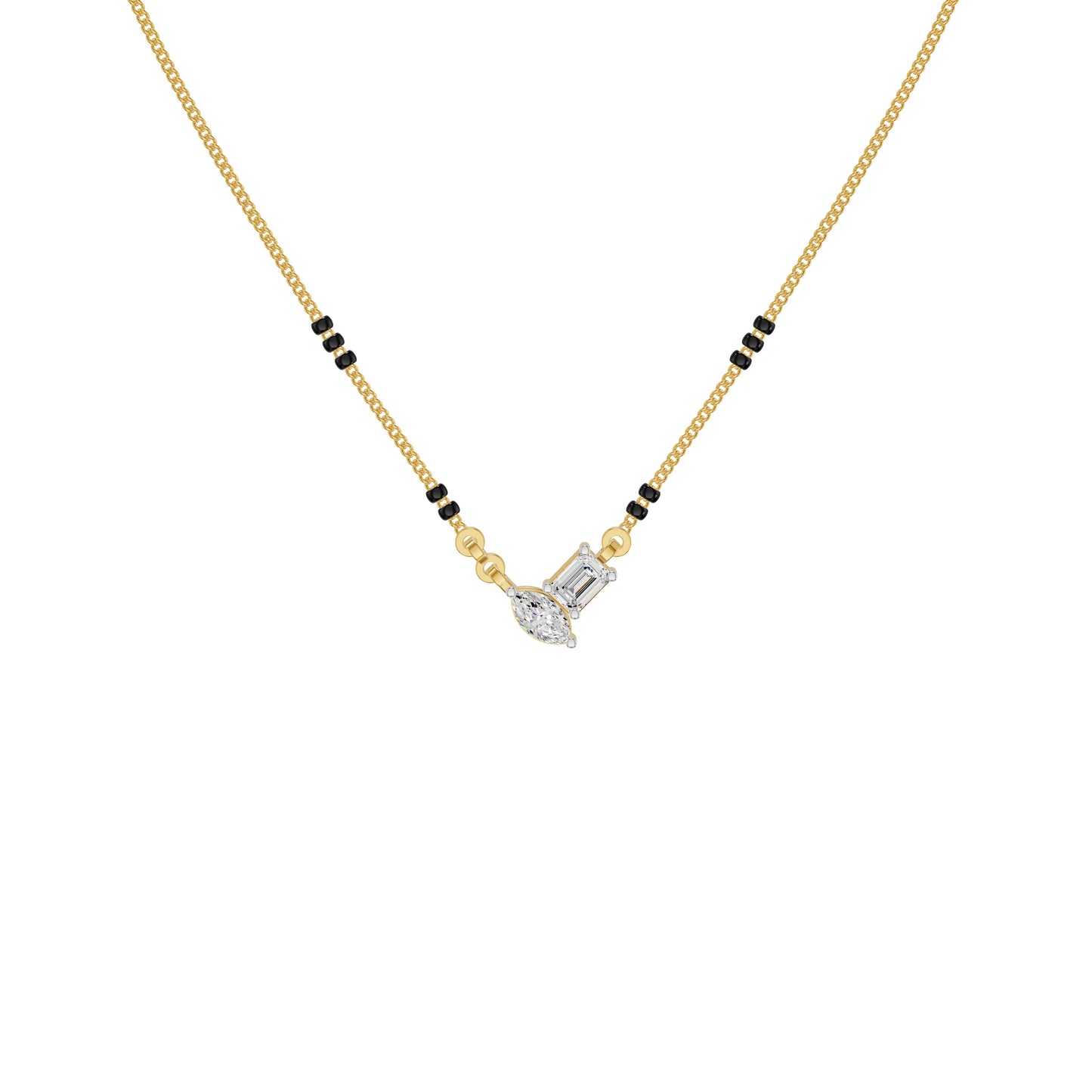 Toi et Moi Diamond Mangalsutra 18 KT / Yellow Gold