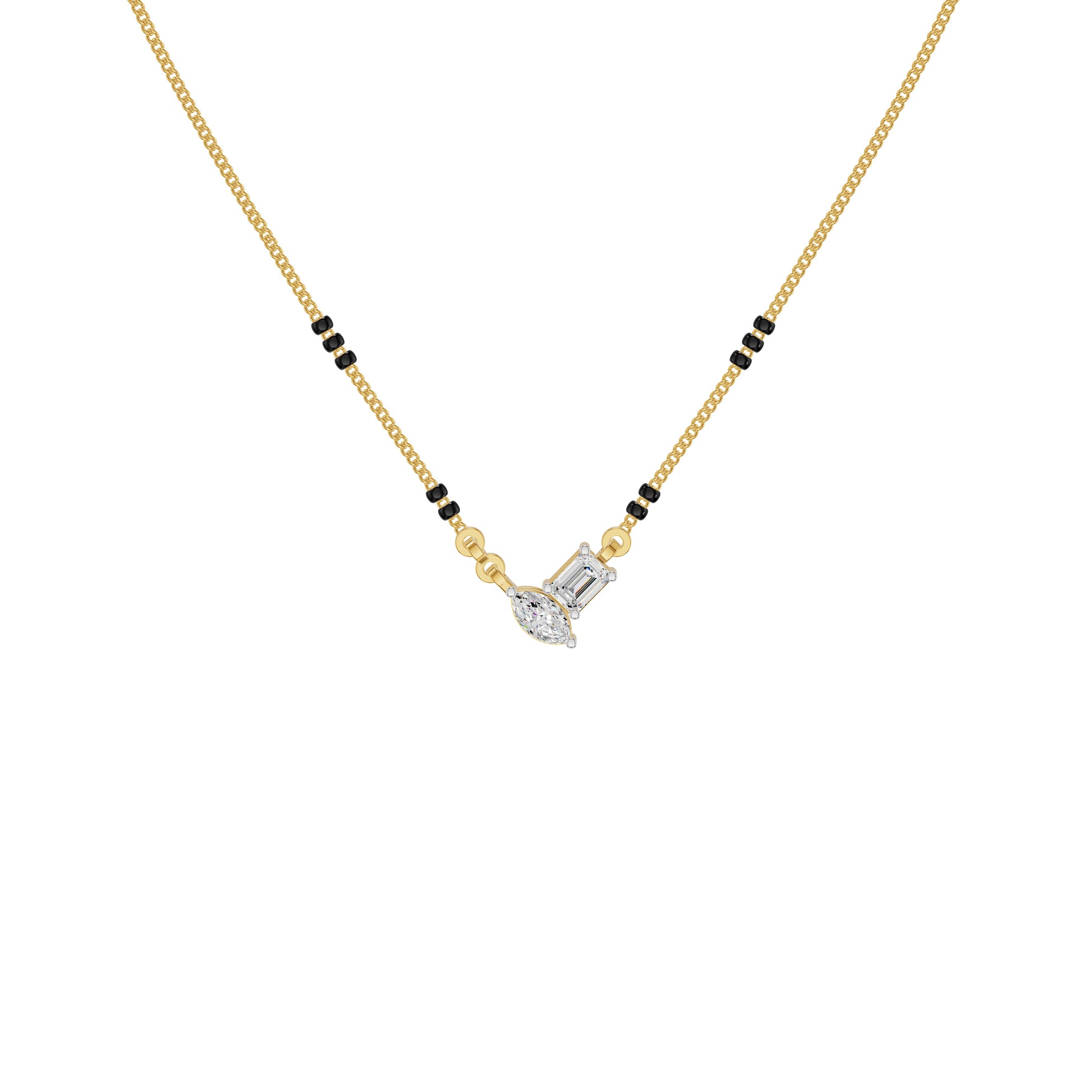 Toi et Moi Diamond Mangalsutra 18 KT / Yellow Gold