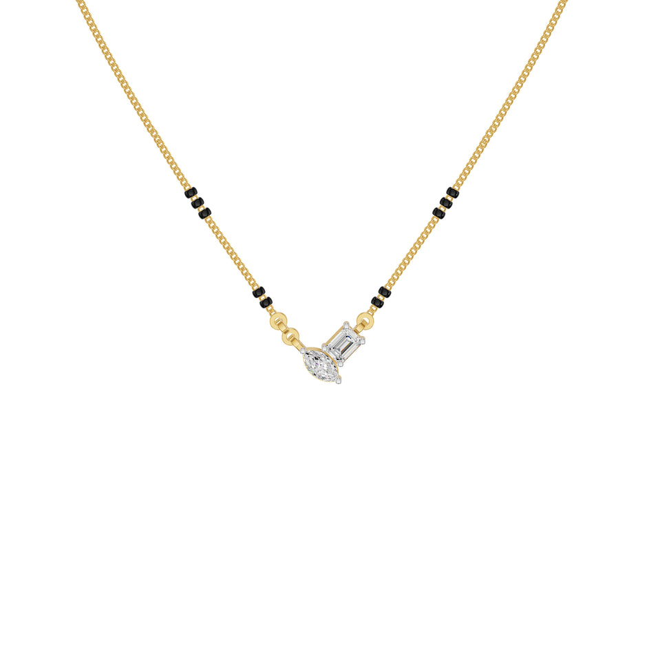 Toi et Moi Diamond Mangalsutra 18 KT / Yellow Gold