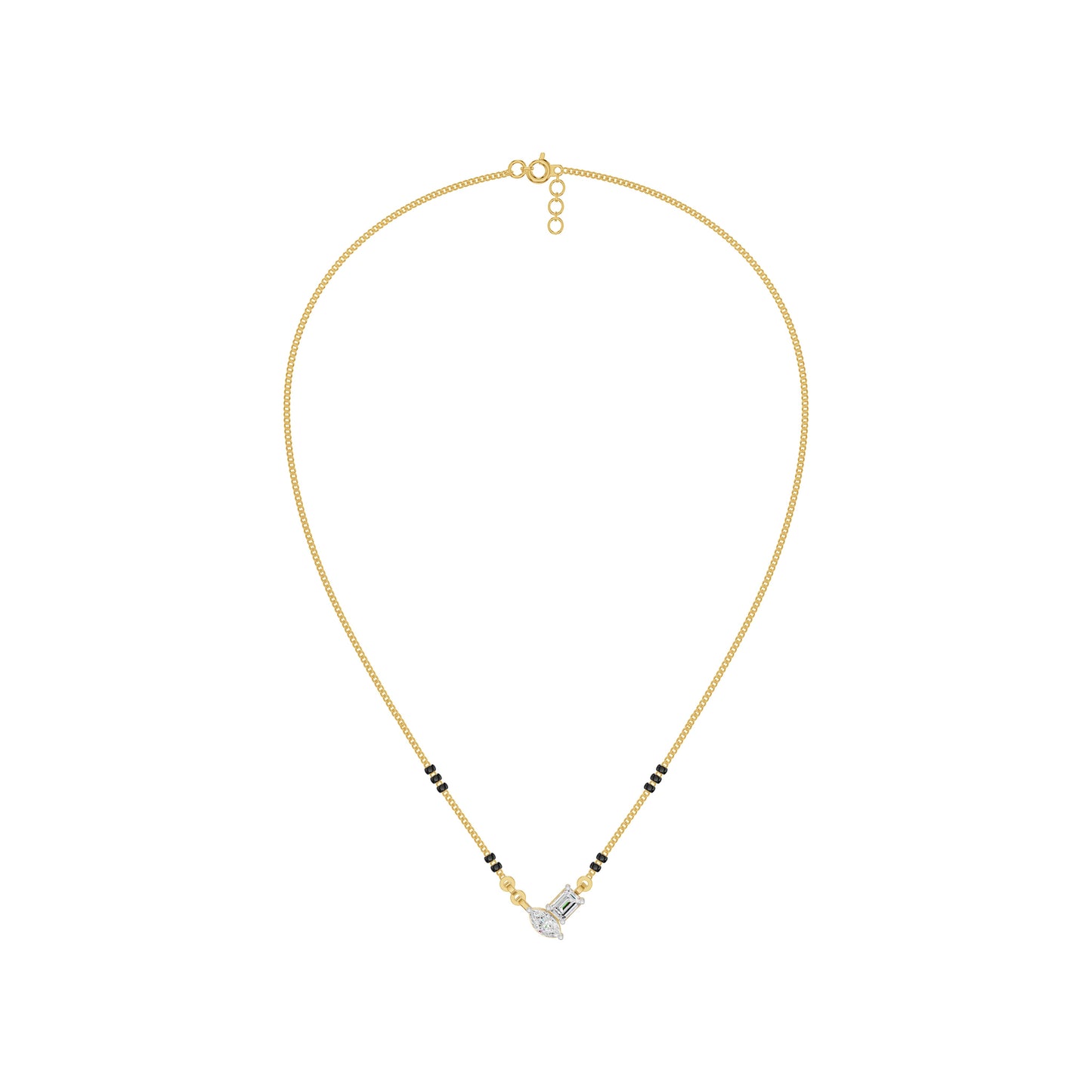 Toi et Moi Diamond Mangalsutra 18 KT / Yellow Gold