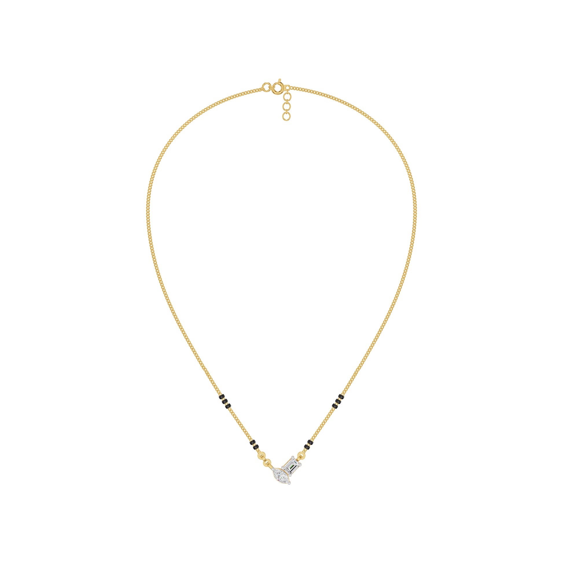 Toi et Moi Diamond Mangalsutra 18 KT / Yellow Gold