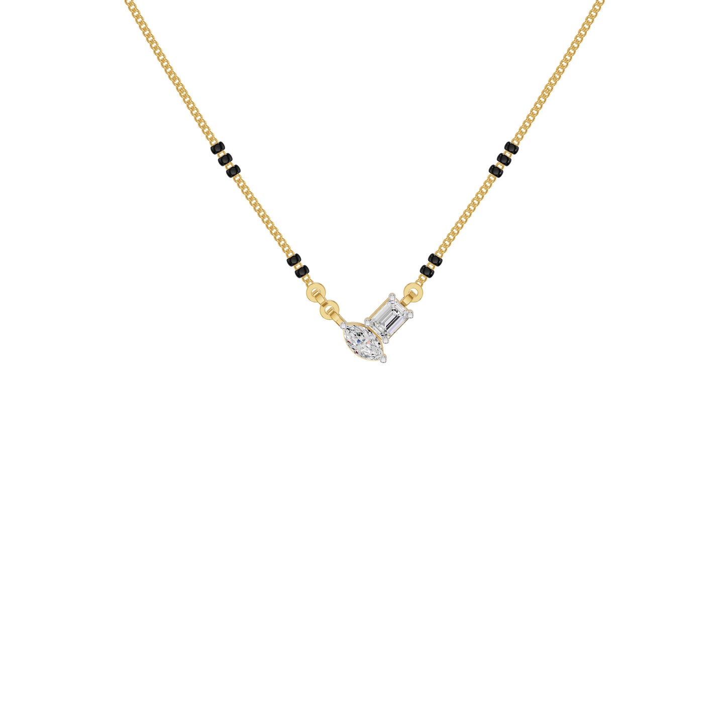 Toi et Moi Diamond Mangalsutra 18 KT / Yellow Gold