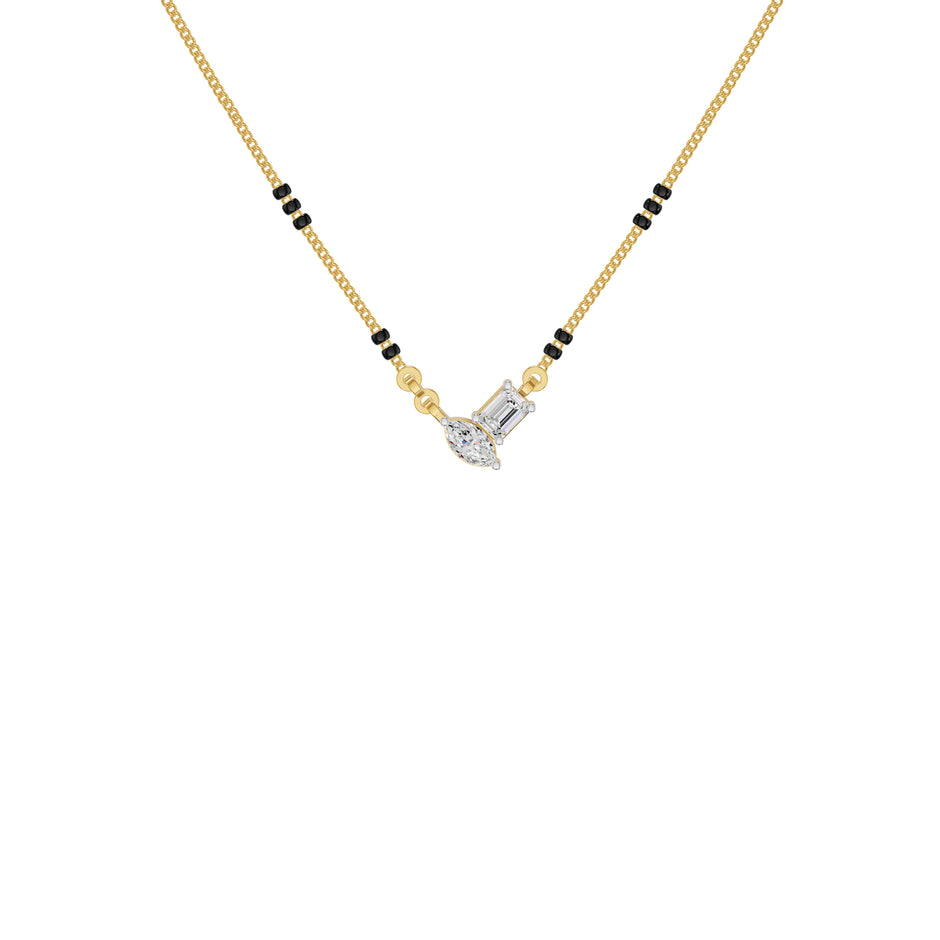 Toi et Moi Diamond Mangalsutra 18 KT / Yellow Gold