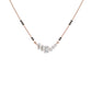 Geometric Cascade Diamond Mangalsutra 18 KT / Rose Gold