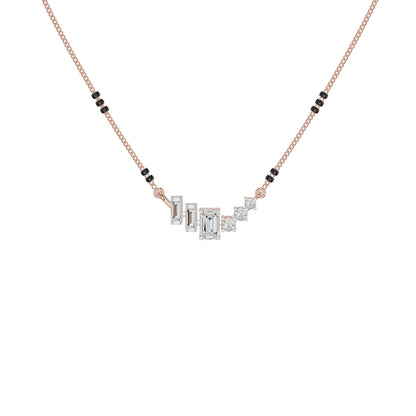Geometric Cascade Diamond Mangalsutra 18 KT / Rose Gold