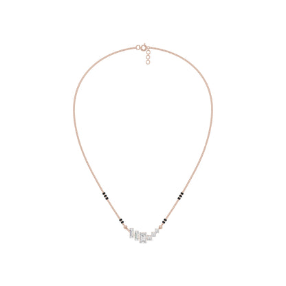Geometric Cascade Diamond Mangalsutra 18 KT / Rose Gold