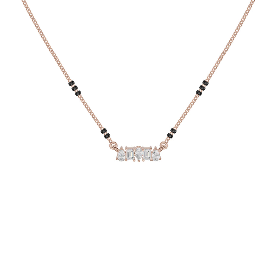 Pear & Maquise Diamond Mangalsutra 18 KT / Rose Gold