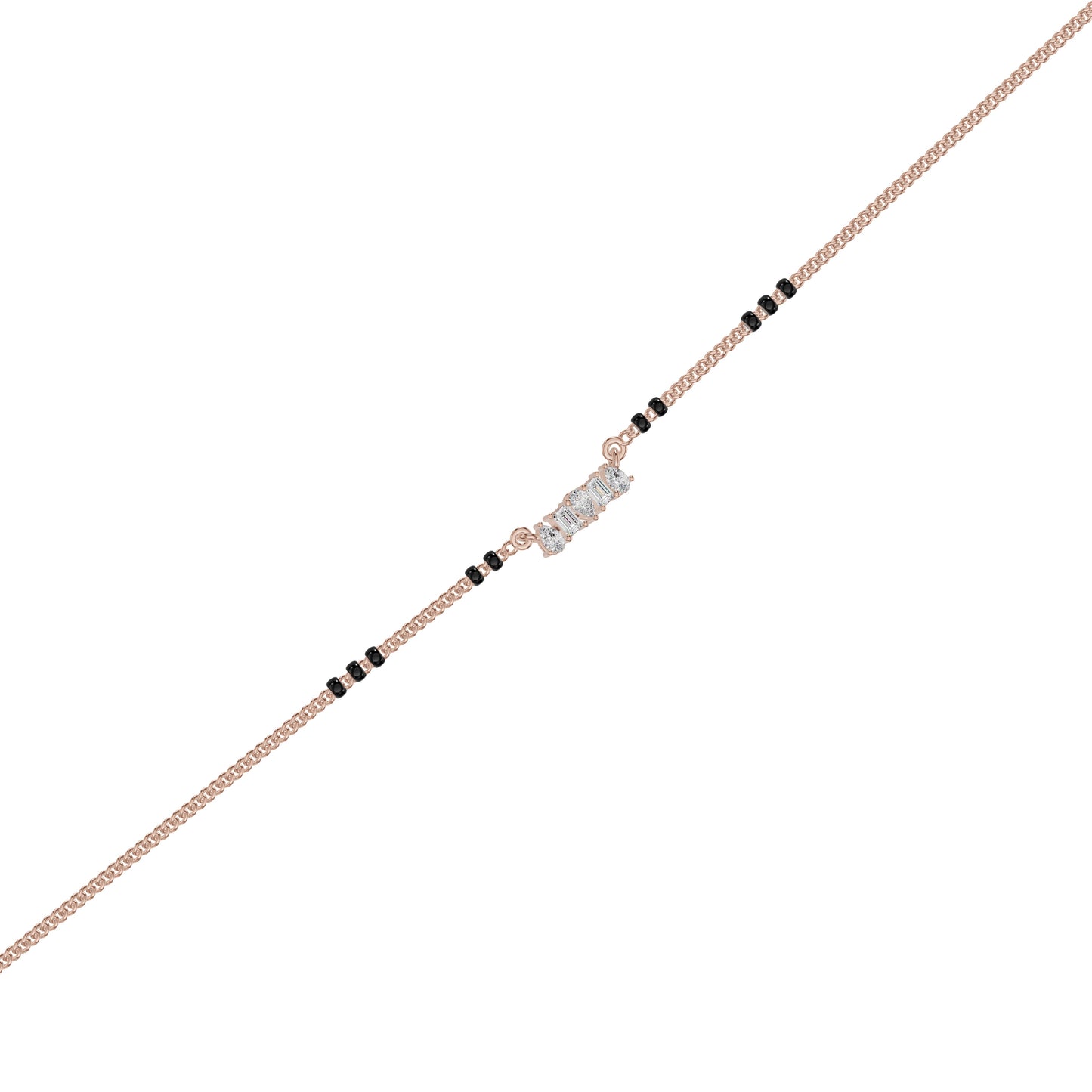 Pear & Maquise Diamond Mangalsutra 18 KT / Rose Gold