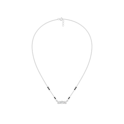 Pear & Maquise Diamond Mangalsutra 18 KT / White Gold