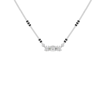 Pear & Maquise Diamond Mangalsutra 18 KT / White Gold