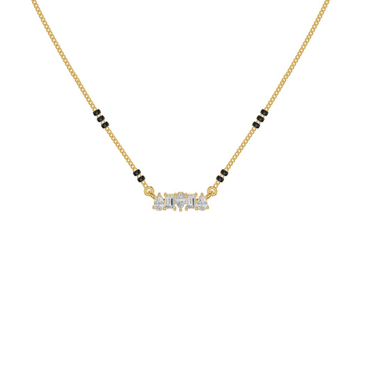 Pear & Maquise Diamond Mangalsutra 18 KT / Yellow Gold