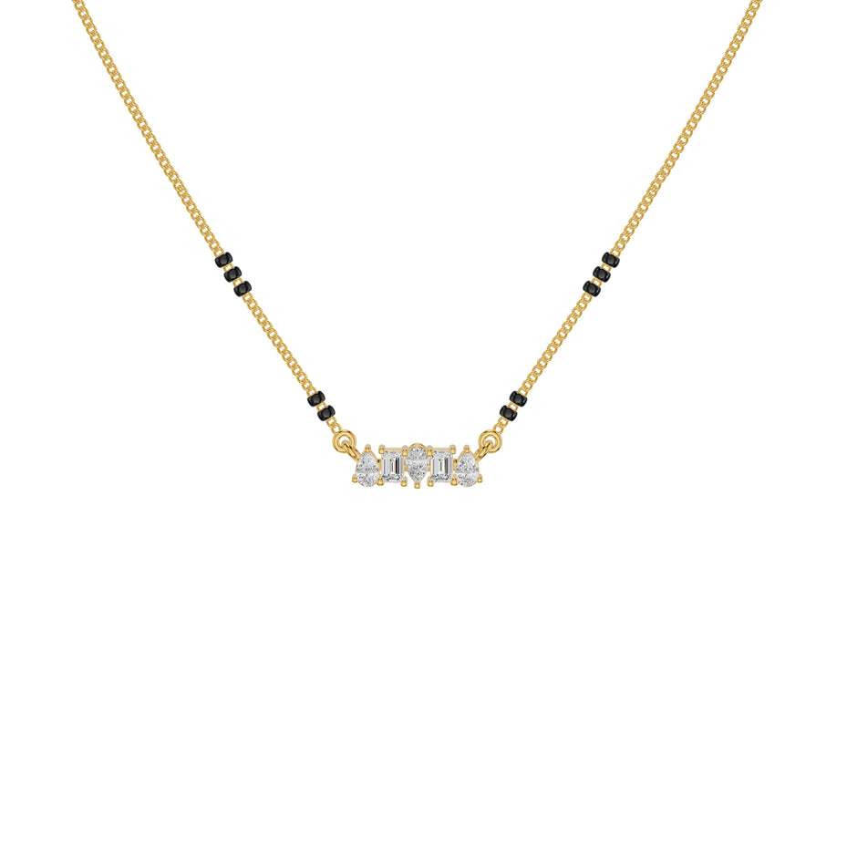 Pear & Maquise Diamond Mangalsutra 18 KT / Yellow Gold