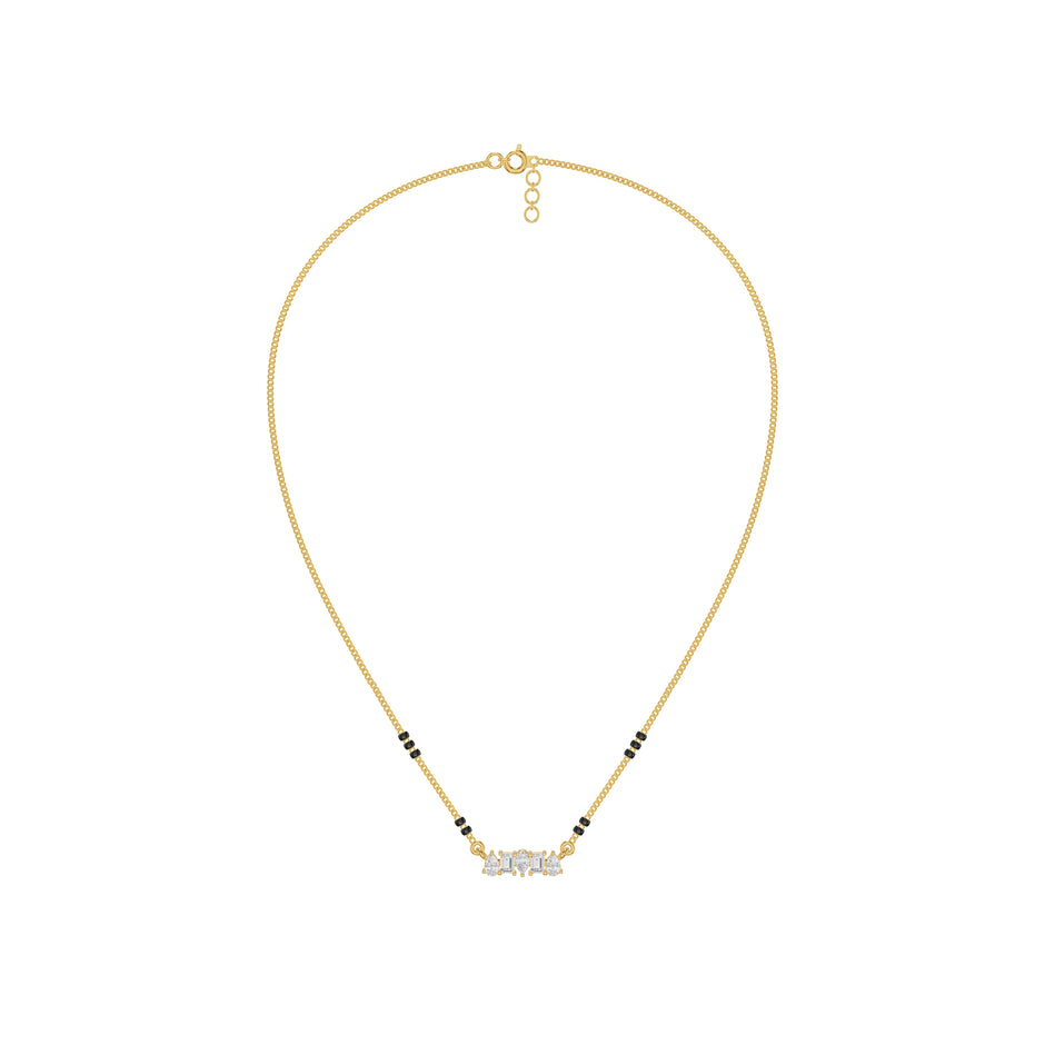 Pear & Maquise Diamond Mangalsutra 18 KT / Yellow Gold