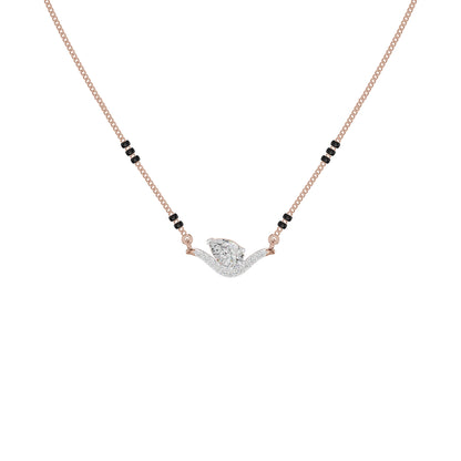 Dangling Pear V-Shaped Mangalsutra 18 KT / Rose Gold