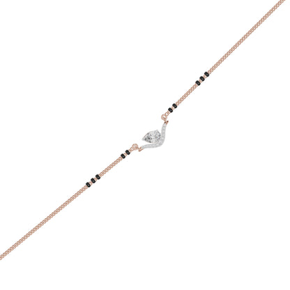 Dangling Pear V-Shaped Mangalsutra 18 KT / Rose Gold