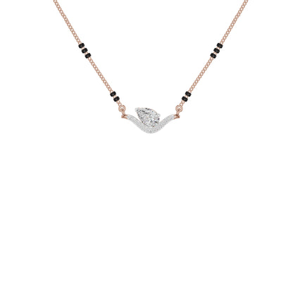 Dangling Pear V-Shaped Mangalsutra 18 KT / Rose Gold