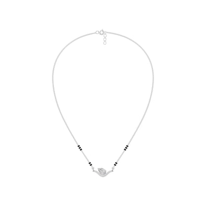 Dangling Pear V-Shaped Mangalsutra 18 KT / White Gold
