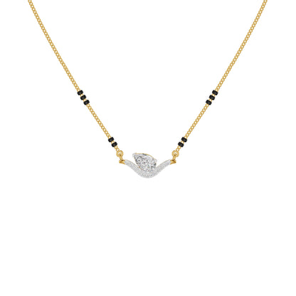 Dangling Pear V-Shaped Mangalsutra 18 KT / Yellow Gold