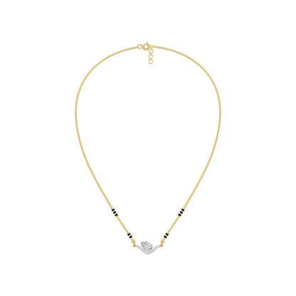Dangling Pear V-Shaped Mangalsutra 18 KT / Yellow Gold