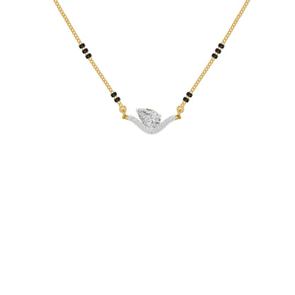 Dangling Pear V-Shaped Mangalsutra 18 KT / Yellow Gold