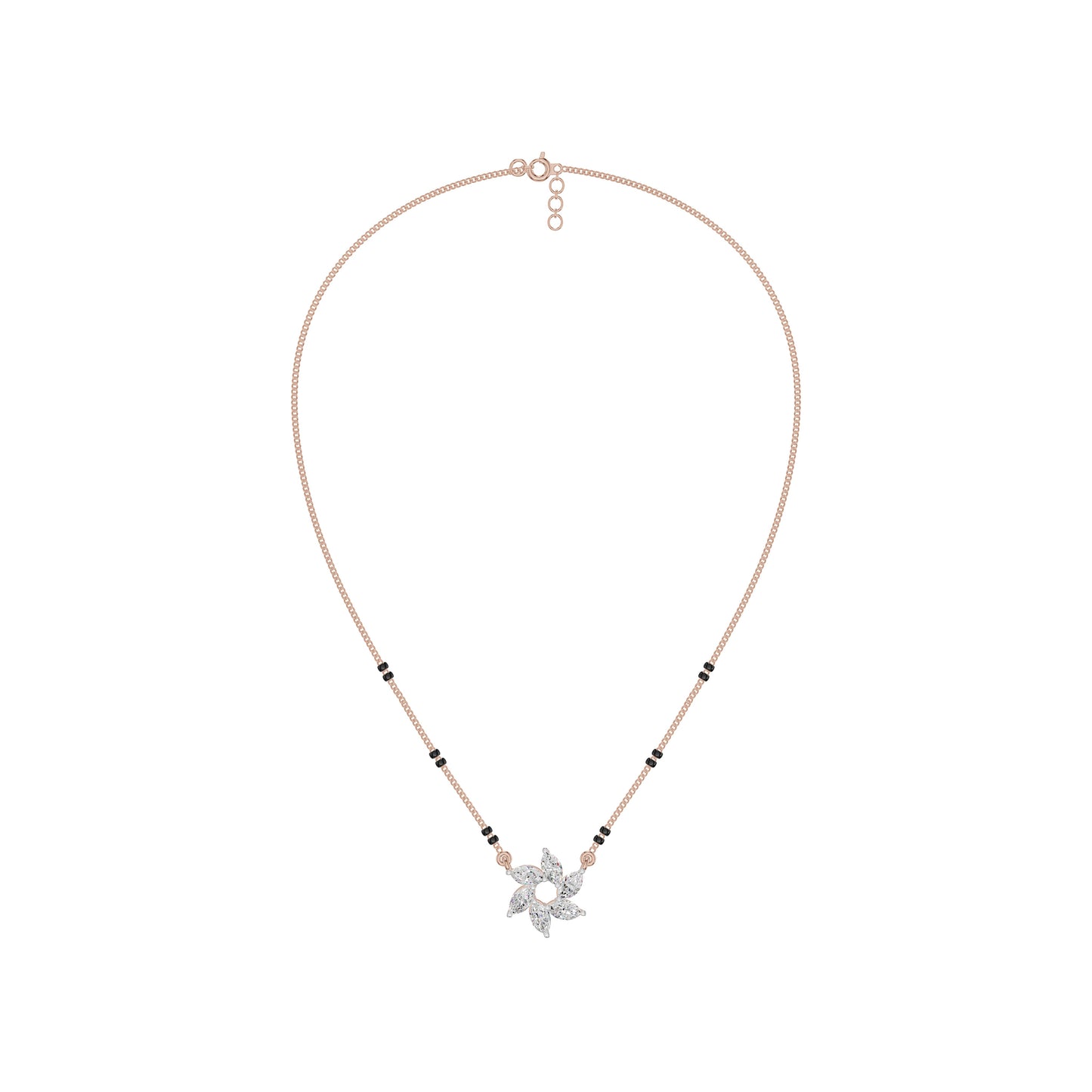 Starflare Marquise Diamond Mangalsutra 18 KT / Rose Gold