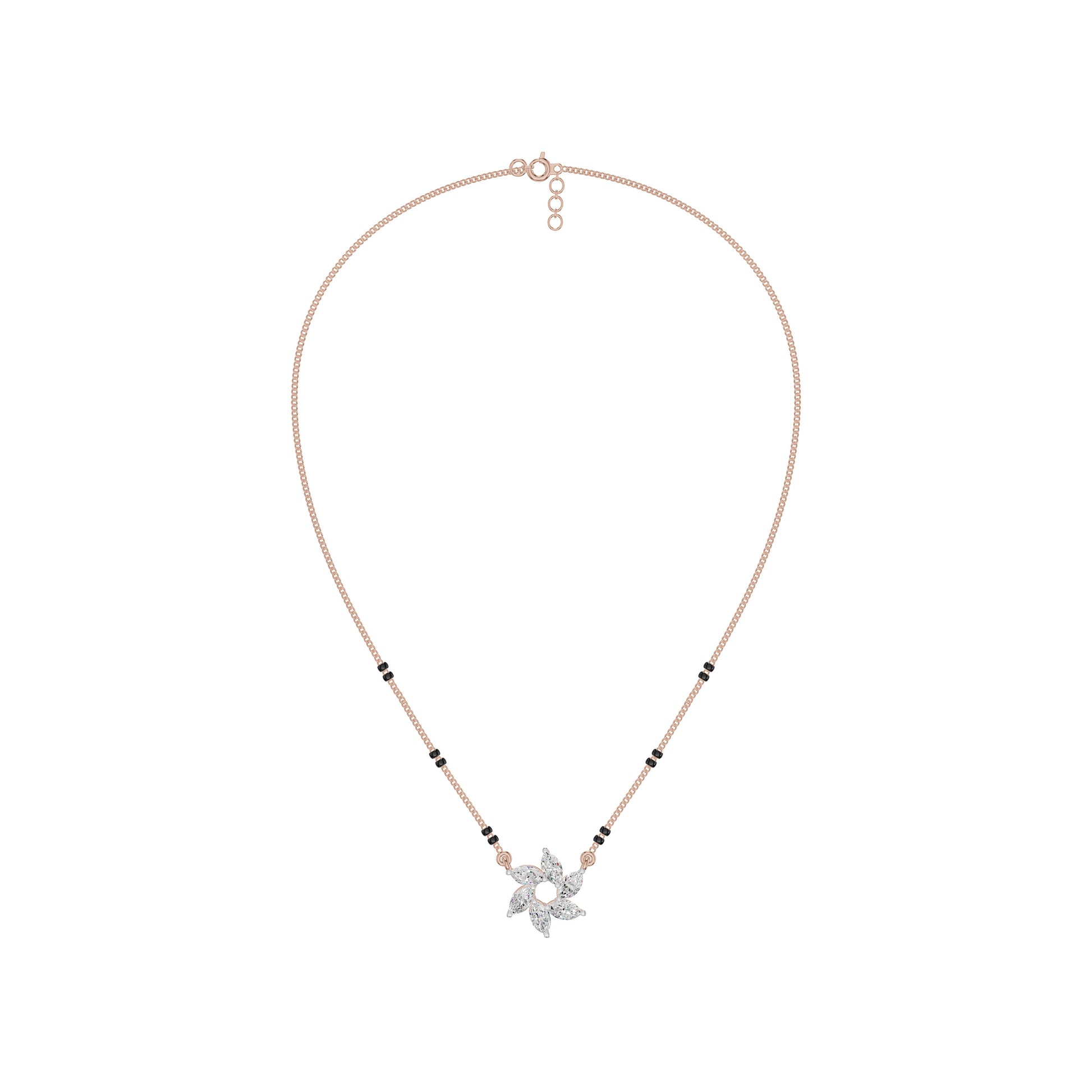 Starflare Marquise Diamond Mangalsutra 18 KT / Rose Gold